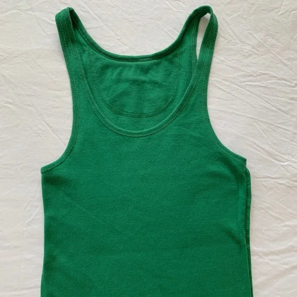 Abercrombie Ribbed Green Tank Top Juniors - Picture 8 of 15